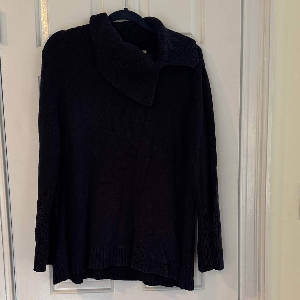 LOFT Navy Blue Cowl Neck Sweater